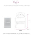 Chantria CB00649 Casual School Office Bag 14'' Laptop Compartment Waterproof Backpack for Women. 
