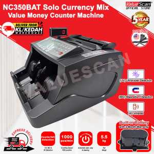 NC-350BAT Solo Currency Mix Value Money Counter Machine Mesin Duit Comes with a built-in rechargeable battery***