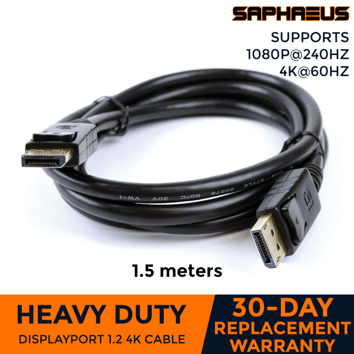 1.5 Meter DisplayPort Cable 4K 165Hz DisplayPort to DisplayPort Cable for Video PC Laptop TV Projector Display Port 1.2V DP Cable