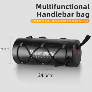 WEST BIKING Bicycle Bag Waterproof Multifunctional Bike Bag Scooter Electric Folding Bicycle Handlebar Bag Rainproof Frame Saddle Bicycle Accessories