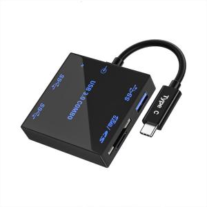 Simultaneous USB 3.0 Expansion Hub 3 Port Fast Speed Transfer TF Slot Portable Design For Electronics Accessories