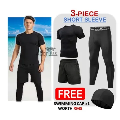 ROOFLESS Swimming Suit Man Baju Renang Lelaki Dewasa Swimwear Man Tight Pant Man Seluar Tight Lelaki Compression Shirt