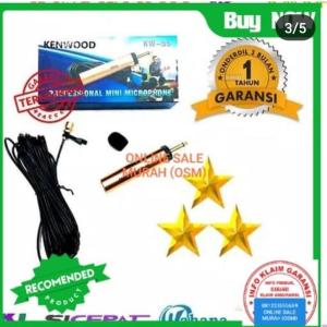 G64 kenwood Mic Jepit Kancing kerah baju microphone Clip Condensor sensitif aux mikrophone mik karao