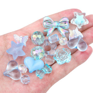 30g/Bag Multicolor Random Mixed Styles Baroque Bow Smile Flower Beads Acrylic Love Heart Spacer Beads For DIY Bracelets Jewelry Making Accessories