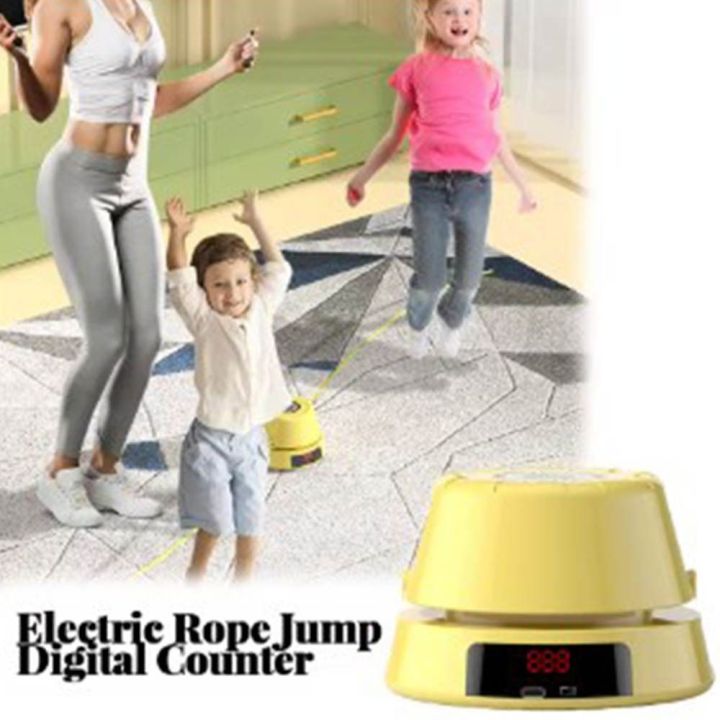 LE Digital Counter Electric Rope Skipping Machine Training Toy Remote ...