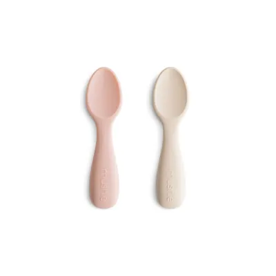 Mushie Silicone Toddler Starter Spoons 2pk (4 Colors)