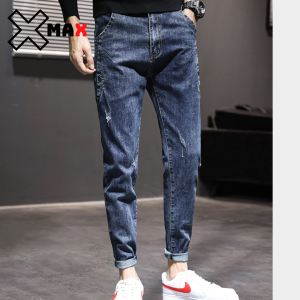 Quần jean nam skinny chất bò cao cấp co giãn 4 chiều cực đẹp rin trơn hottrend hàn quốc MAXSTORE B037