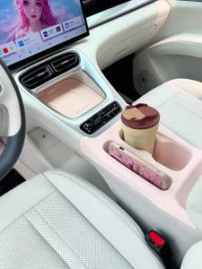 secr For Geely EX2 Xingyuan Geome 2024-2026 Cup Holder Pad Center Console Storage Silicone Non Slip Waterproof Car Interior M2Y9R