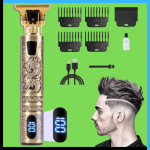 COD VINTAGE Alat Cukur Rambut Kumis Jenggot Elektrik Hair Trimmer LCD USB with 4 Comb - T9 / Mesin Cukur Rambut Pria