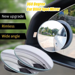 2Pcs Blind Spot Mirrors 360 Degree Car Blind Spot Rear View Mirror Ultrathin Wide Angle Round Convex Car Reverse Auxiliary Mirror for Cars SUV and Trucks