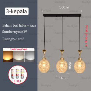 3 Warna / Lampu Langit-langit Tinggi Modern yang Dapat Diganti Lampu Kamar Tidur Liontin Mini Bar Lampu Kamar Tidur E27 Bohlam