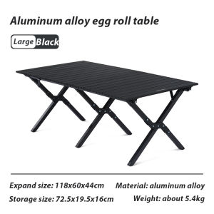 Naturehike Foldable Table Aluminum Alloy Egg Roll Table Portable Outdoor Camping Picnic Folding Table Gear