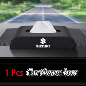 Suzuki Car Luxury Leather Tissue Box Multipurpose Hanging Car Accessories