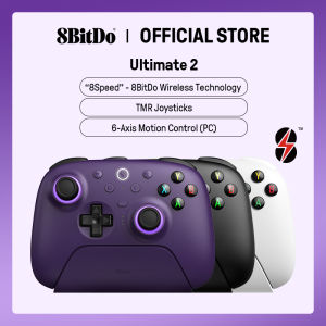 8BitDo Ultimate 2 Wireless Gaming Controller for PC & Android with TMR Joysticks Switchable Triggers Motion Control 8Speed