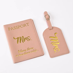 Portable Passport Holder Luggage Tag Set RFID Anti-Magnetic Passport Book Travel Identification Card Holder