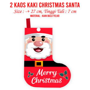 Kaos Kaki Natal Christmas Sock Socks Merry Christmas Souvenir Natal Sekolah Minggu Gereja