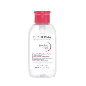 Bioderma New Sensibio H2O 500ml with Pump Micellar Water Makeup Remover for All Skin Types