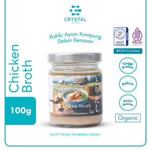 Crystal of The Sea | Chicken Broth (100gr) / Kaldu Ayam Kampung Chicken Bone Broth / Kaldu MPASI Natural / Kaldu Non MSG Sehat / Kaldu tinggi protein Kaldu imun immune booster