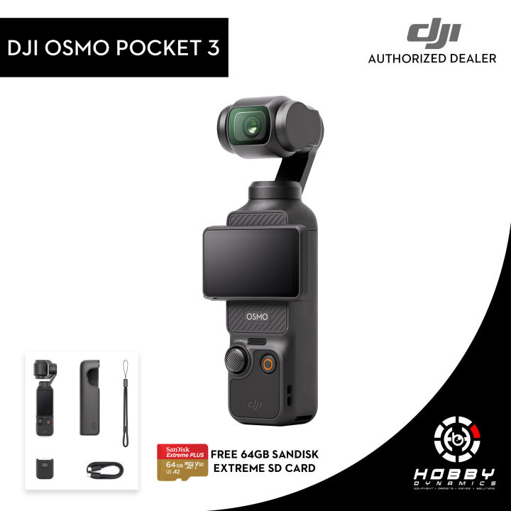 DJI Osmo Pocket 3 (Standard) with FREE Sandisk 64GB Extreme SD Card Lazada PH