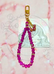 Gantungan kunci tasbih kristal 33 butir custom nama  lafadz Allah