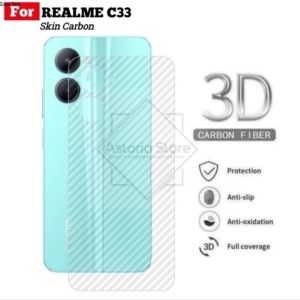 Skin Carbon Realme C33 Back Skin Carbon Belakang Anti Jamur