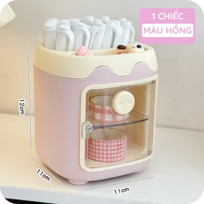 Lọ Đựng Bút Xoay 360° Nhiều Ngăn – Hộp Bút Xinh Hình Bông Hoa Size To Đựng Đồ Dùng Học Tập Gọn Gàng