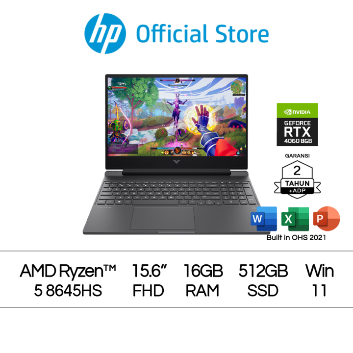Victus Laptop Gaming HP AMD Ryzen NVIDIA GeForce 8GB 16GB RAM