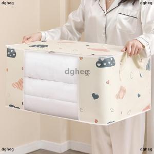 [COD] dgheg Wardrobe Organizer Large Capacity Quilt Storage Bag Clothing Box Bedding Container Polyester Fabric Dustproof Storage Bags