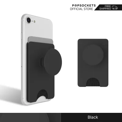 PopSockets PopWallet+ | The Premium Phone Grip and Phone Wallet | Designed as a Stylish Phone Wallet for Women and Sleek Phone Wallet for Men | PopSockets Phone Stand for Desk and Phone Mount for Car Compatible