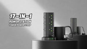 SG Tower Power Strip Multi Outlet USB Type C Port Outlet 2m Extension Cord Universal Power Adapter