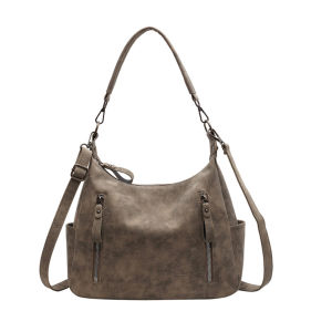 【Free Shipping】 Womens Large Capacity PU Leather Tote Bag with Simple Design and Comfortable Shoulder Strap for Daily Use