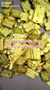 Miếng vàng nhựa xi 4 số 9 trang trí lễ tết cây cành vàng lá ngọc