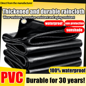 Tarpaulin PVC trapal waterproof makapal outdoor portable tarpaulin tolda trapal With courtyard Thickened durable Send Rope Waterproof sunsc long -term warranty High Quality Trapal Lona Makapal Waterproof 13FTx19FT(with holes) Car Cover Building Rainproof