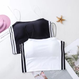 SL Bra 025 Tank Top Bra Seamless Push-Up Pakain Dalam Atasan Wanita Bralette Garis Samping