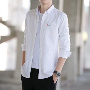 HY Fashion Men Plaid Print Long Sleeved Shirt 100% Polyester Mens Shirt Male Slim Fit Brand Clothing