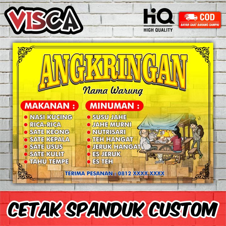 Spanduk Banner Warung Angkringan Ukuran 100x70cm Bahan Flexi 280gsm ...