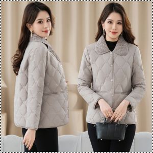 Down Jacket Cover Up Flesh Comfort Cotton Clothing Keep Warm Cotton Fabric Slimming Lapel Light and Thin