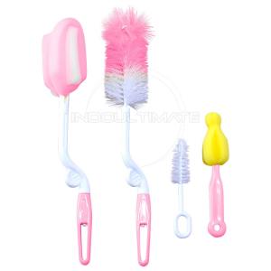 Sikat Botol Susu Bayi 4in1 MOONSHIP BR-06 Sikat Botol dan Dot Bayi Isi 4 Alat Cuci Pembersih Botol Susu Bayi Sikat Pembersih Dot Bayi Peralatan Bayi
