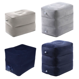 Travel Footrest Cushions Adjustable Layers Height Stool for Relieving Leg Fatigue During Journey