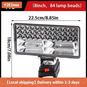 【Local shipping】 18V Li ion không dây dẫn công việc ánh sáng 3 4 inch đèn lũ Đèn pin cầm tay cho các dự án tự làm