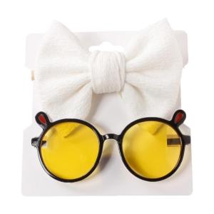 Children Decorations Bows Hair Band with Sunglasses Baby Girl Supplies Photography Props Birthday Gifts for Infant