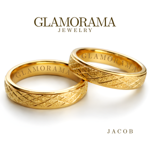 Wedding Ring Set 3-in-1 Gold-Plated 18K Gold Filled Finish for Proposal & Wedding | Glamorama Jewelry | "Jacob"