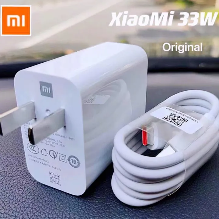 Xiaomi 33W Turbo Charger Fast Charging Adapter USB Type-C Cable For Redmi  Note 10 Pro Poco X3 M3 F3 NFC Mi 10T 5G 9T Pro Note 10 10X Lite K30 K40 