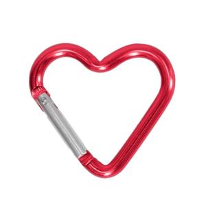 Heart Shape Carabiner Clip Metal Buckles Spring Snap hook Heavy Duty Carabiner for Camping Hiking Fishing Dog leashes
