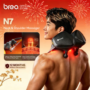 Breo N7 Neck Shoulder Massager Breakthrough Powerful Motor Intensive Carbon Warm Therapy