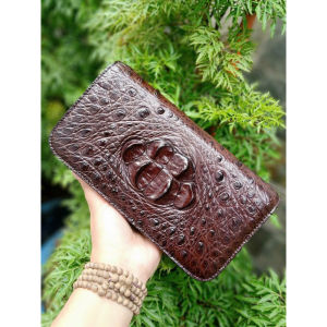 Ví cầm tay sang trọng da cá sấu thật nam nữ