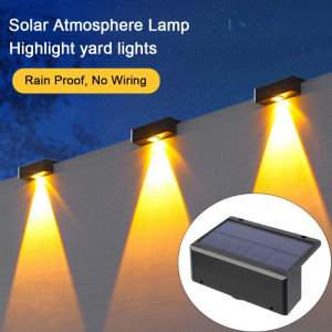 LED Solar Wall Light Outdoor Waterproof Solar Lamp Super Bright Led Lights for Wall Lamp Auto ON/OFF Rechargeable Lamps Balcony Stairs Street Lighting Outdoor Sunlight Lights