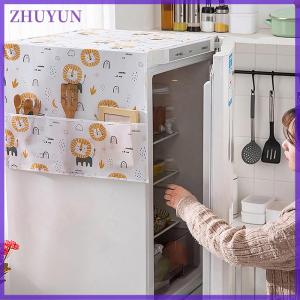 ZHUYUN Refrigerator Covers Dustproof Storage Bag Washing Machine Cover Washable PEVA Covers Household Storage Organization Home