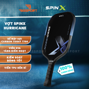 Vợt Pickleball SpinX Hurricane Hybrid Chính Hãng - Xanh Dương - Carbon Toray T700 - Lõi Full Foam - Kiểm Soát