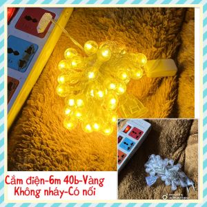 (Cắm Điện) Dây Đèn Led Cherry Ball Bi Bọt Bóng Pha Lê Có Phích Nối Dài Dây Trang Trí Tiệc Noel Lễ Tết